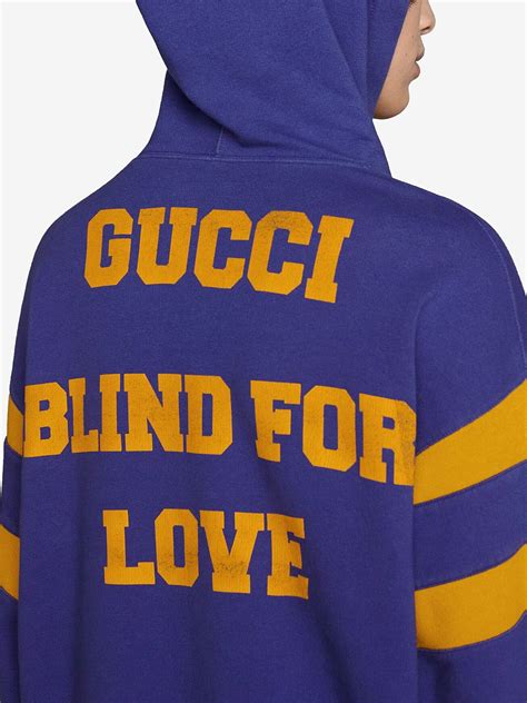 blind for love gucci hoodie fake|gucci faux strap.